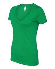 Women’s CVC Deep V-Neck T-Shirt