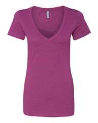 Women’s CVC Deep V-Neck T-Shirt