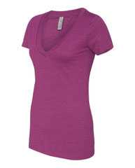 Women’s CVC Deep V-Neck T-Shirt