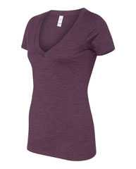 Women’s CVC Deep V-Neck T-Shirt