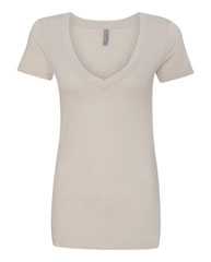 Women’s CVC Deep V-Neck T-Shirt