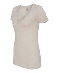 Women’s CVC Deep V-Neck T-Shirt