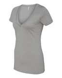 Women’s CVC Deep V-Neck T-Shirt