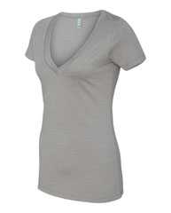 Women’s CVC Deep V-Neck T-Shirt
