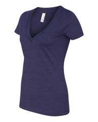 Women’s CVC Deep V-Neck T-Shirt