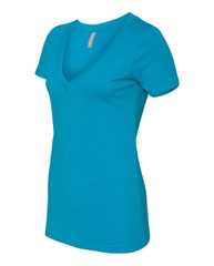 Women’s CVC Deep V-Neck T-Shirt