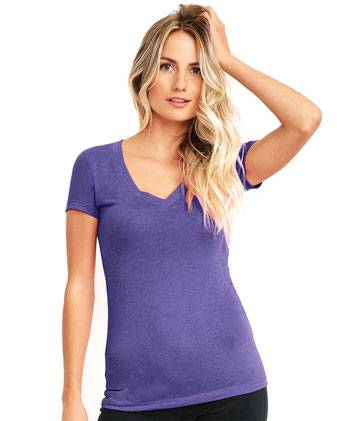 Next Level Women’s Triblend Deep V-Neck T-Shirt 6740