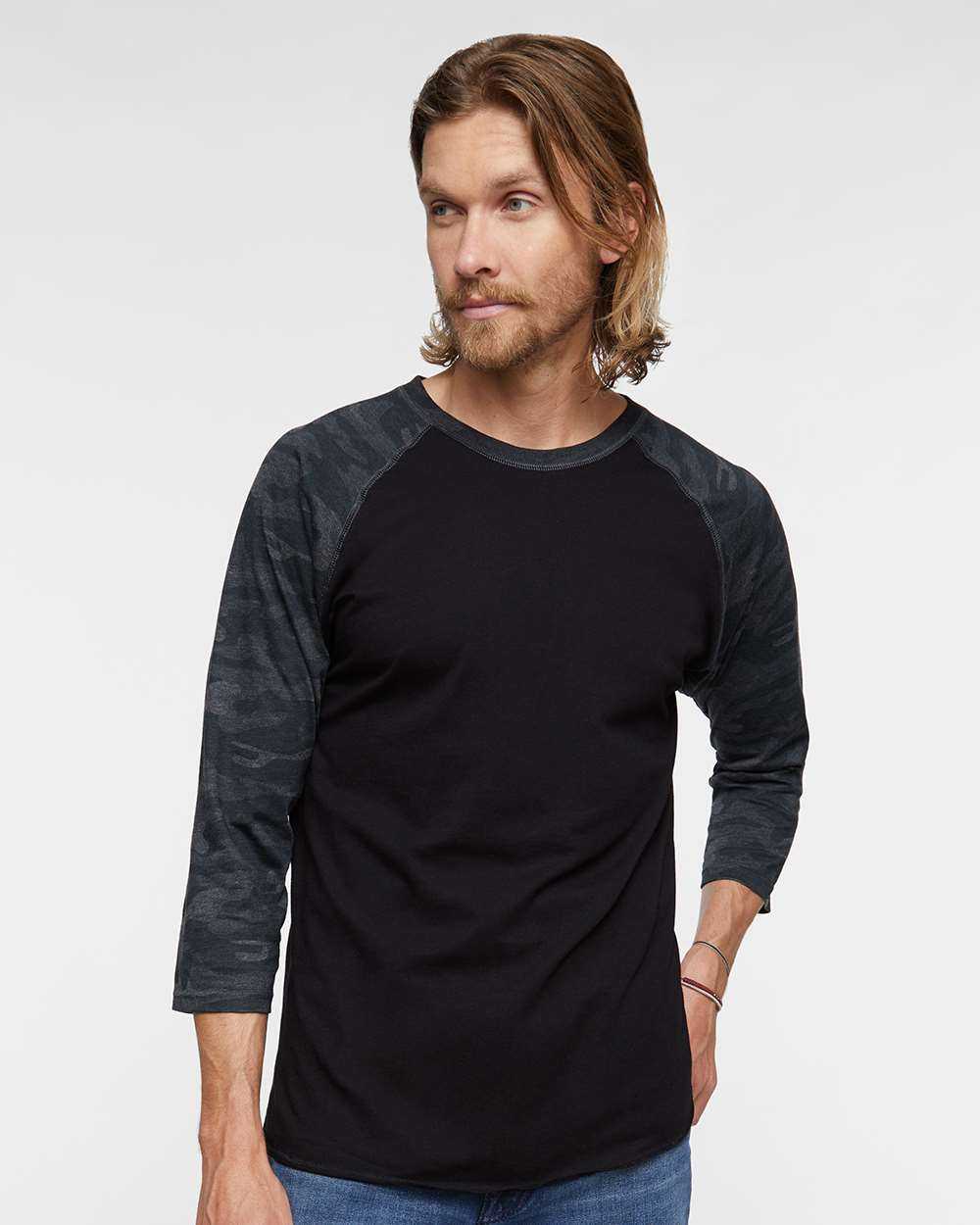 LAT Baseball Fine Jersey Three-Quarter Sleeve Tee 6930
