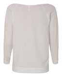 Women's Terry Raw Edge Three-Quarter Sleeve Raglan