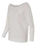 Women's Terry Raw Edge Three-Quarter Sleeve Raglan