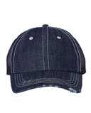 Herringbone Contrast Stitch Trucker Cap