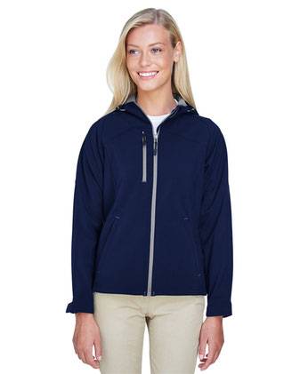 North End Women's Prospect Two-Layer Fleece Bonded Soft Shell Hooded Jacket 78166 North End Women's Prospect Two-Layer Fleece Bonded Soft Shell Hooded Jacket 78166