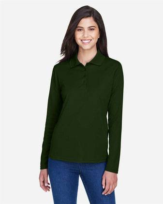 CORE365 Women's Pinnacle Performance Long Sleeve Piqué Polo 78192