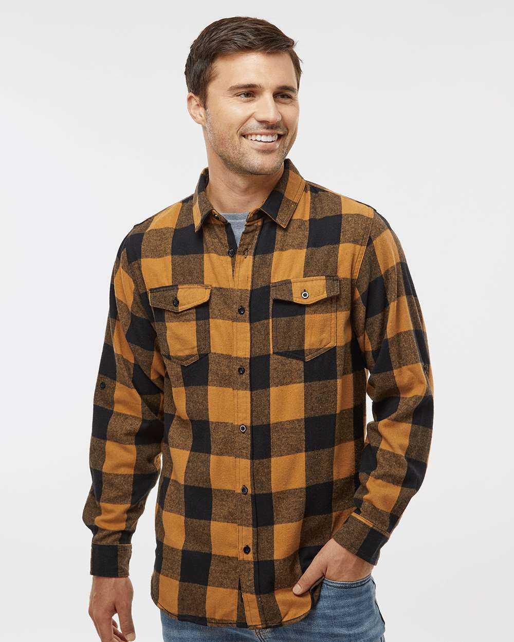 Burnside Yarn-Dyed Long Sleeve Flannel Shirt 8210