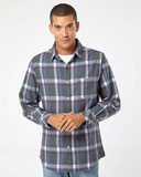 Open Pocket Long Sleeve Flannel Shirt