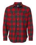 Snap Front Long Sleeve Plaid Flannel Shirt