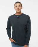 J. America Vintage Brushed Jersey Henley 8244