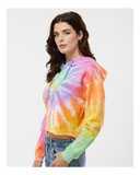 Women's Tie-Dyed Crop Hooded Sweatshirt