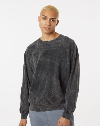 Dyenomite Premium Fleece Mineral Wash Crewneck Sweatshirt 845MW