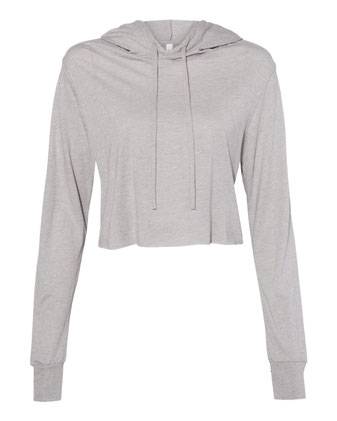 BELLA + CANVAS Women’s Triblend Crop Long Sleeve Hoodie 8512