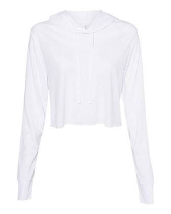 BELLA + CANVAS Women’s Triblend Crop Long Sleeve Hoodie 8512
