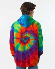 Multi-Color Spiral Tie-Dyed Hooded Sweatshirt