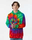 Dyenomite Multi-Color Spiral Tie-Dyed Hooded Sweatshirt 854MS