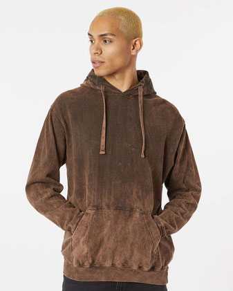 Dyenomite Premium Fleece Mineral Wash Hooded Sweatshirt 854MW
