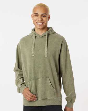 Dyenomite Premium Fleece Mineral Wash Hooded Sweatshirt 854MW