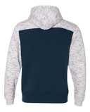 Mélange Fleece Colorblocked Hooded Sweatshirt