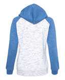 Women’s Mélange Fleece Colorblocked Full-Zip Sweatshirt