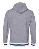 Peppered Fleece Lapover Hooded Sweatshirt