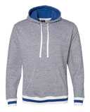 Peppered Fleece Lapover Hooded Sweatshirt