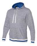 Peppered Fleece Lapover Hooded Sweatshirt