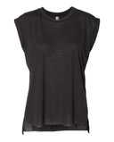 BELLA + CANVAS Women’s Flowy Rolled Cuffs Muscle Tee 8804