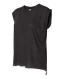 BELLA + CANVAS Women’s Flowy Rolled Cuffs Muscle Tee 8804