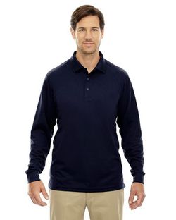 CORE365 Tall Pinnacle Performance Long Sleeve Piqué Polo 88192T CORE365 Tall Pinnacle Performance Long Sleeve Piqué Polo 88192T