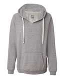 Women's Sueded V-Neck Hooded Sweatshirt