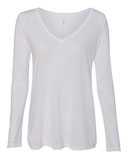 Women's Flowy Long Sleeve V-Neck Tee