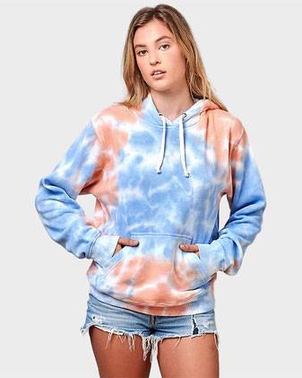 J. America Tie-Dyed Fleece Hooded Sweatshirt 8861J