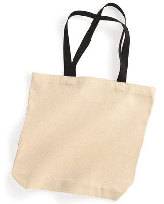 Natural Tote with Contrast-Color Handles