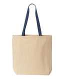 Liberty Bags Natural Tote with Contrast-Color Handles 8868
