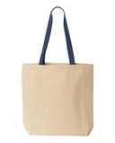 Liberty Bags Natural Tote with Contrast-Color Handles 8868