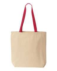Natural Tote with Contrast-Color Handles