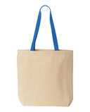 Liberty Bags Natural Tote with Contrast-Color Handles 8868