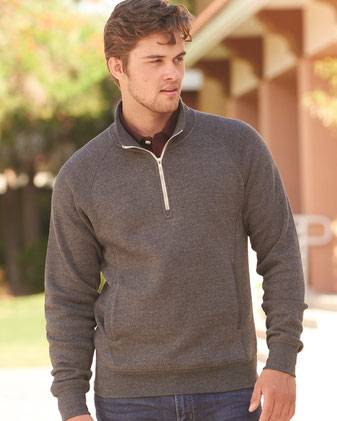 J. America Triblend Quarter-Zip Sweatshirt 8869J