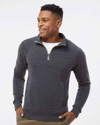 J. America Triblend Quarter-Zip Sweatshirt 8869J