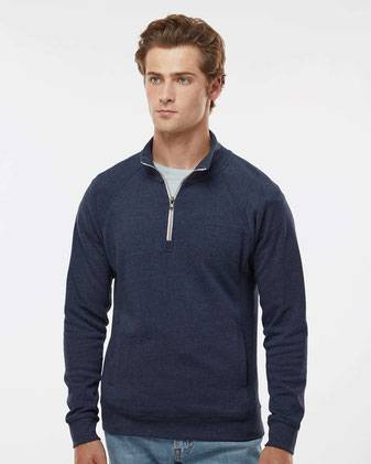J. America Triblend Quarter-Zip Sweatshirt 8869J