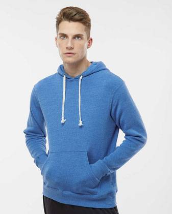 J. America Triblend Fleece Hooded Sweatshirt 8871J