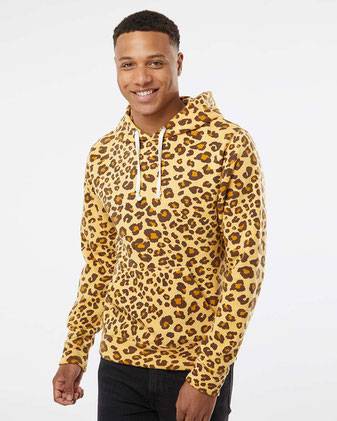J. America Triblend Fleece Hooded Sweatshirt 8871J